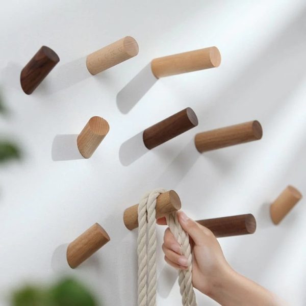 porte-serviette bain bois naturel