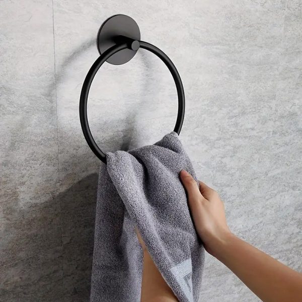 anneau porte serviette WC inox
