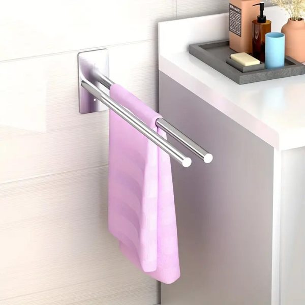 barre porte serviette double