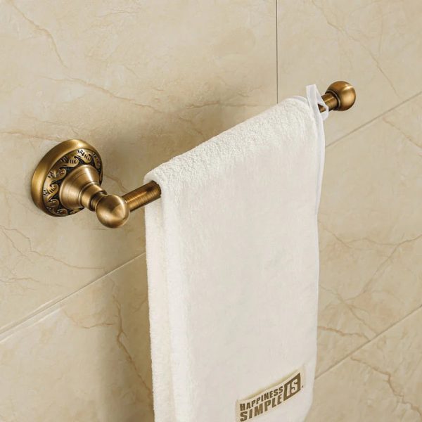 barre porte serviette laiton vintage
