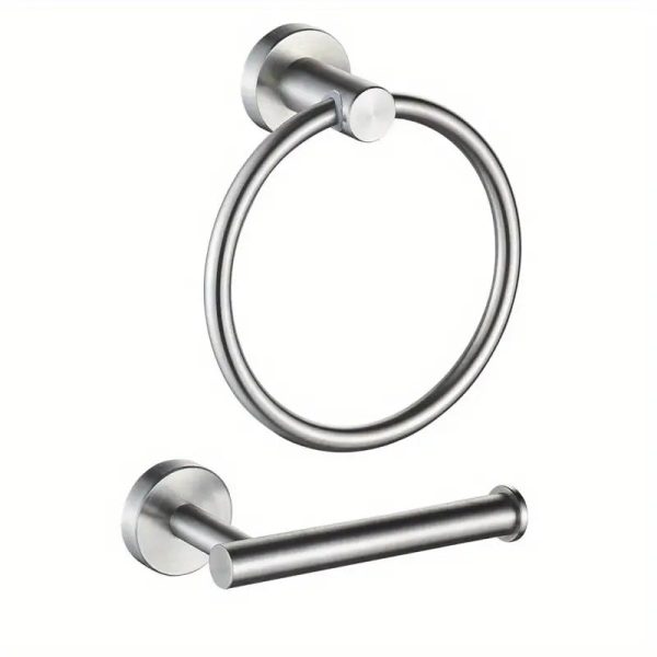 ensemble porte serviette WC inox