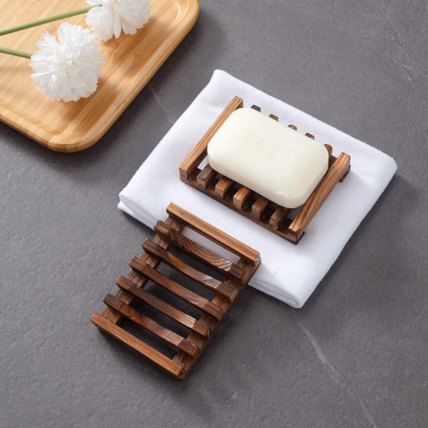 Porte savon en bois auto-drainant