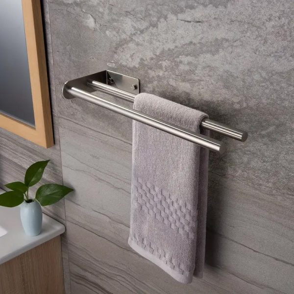 porte serviette mural inox
