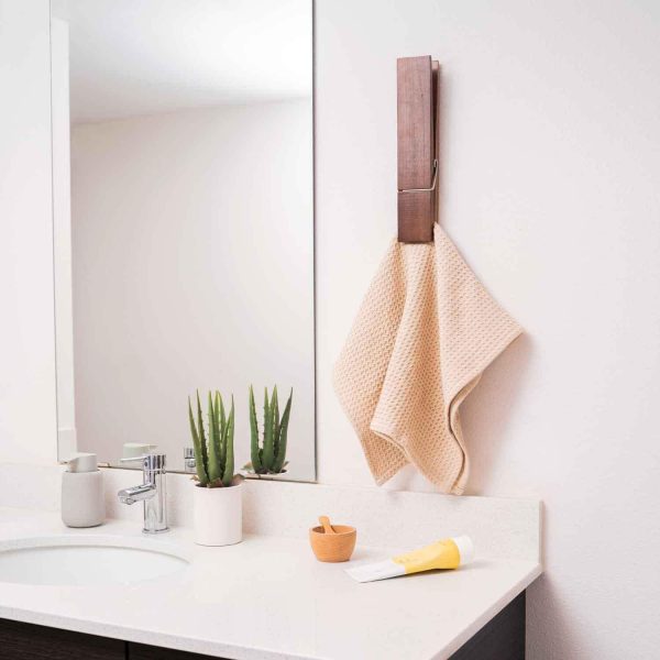 porte serviette en bois