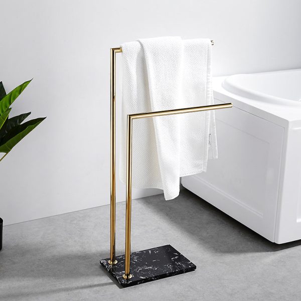 porte serviette marbre inox