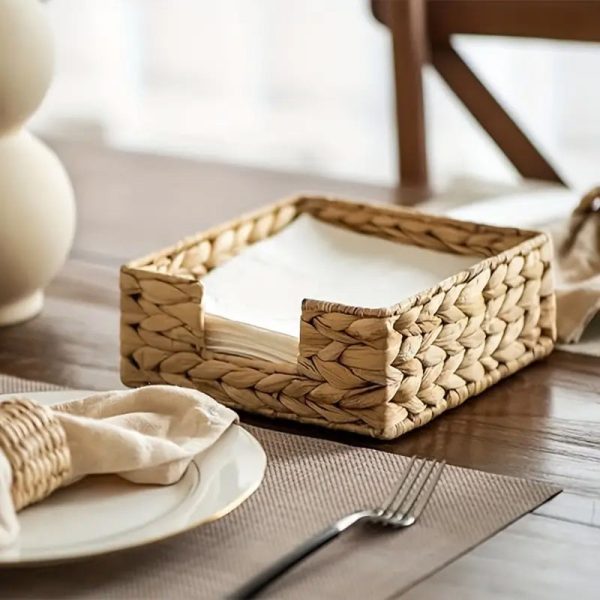 porte serviette en rotin