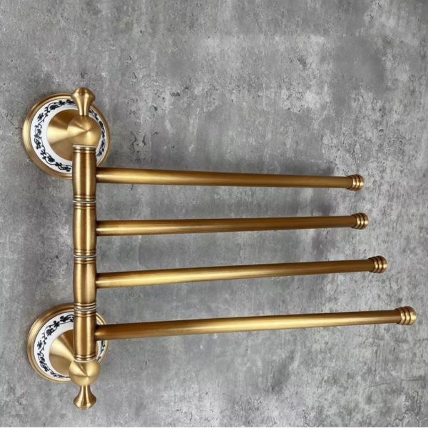 porte serviette en laiton antique