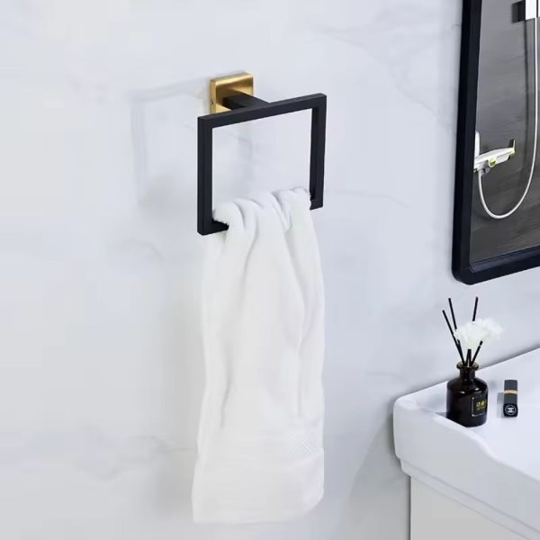 porte serviette de WC noir